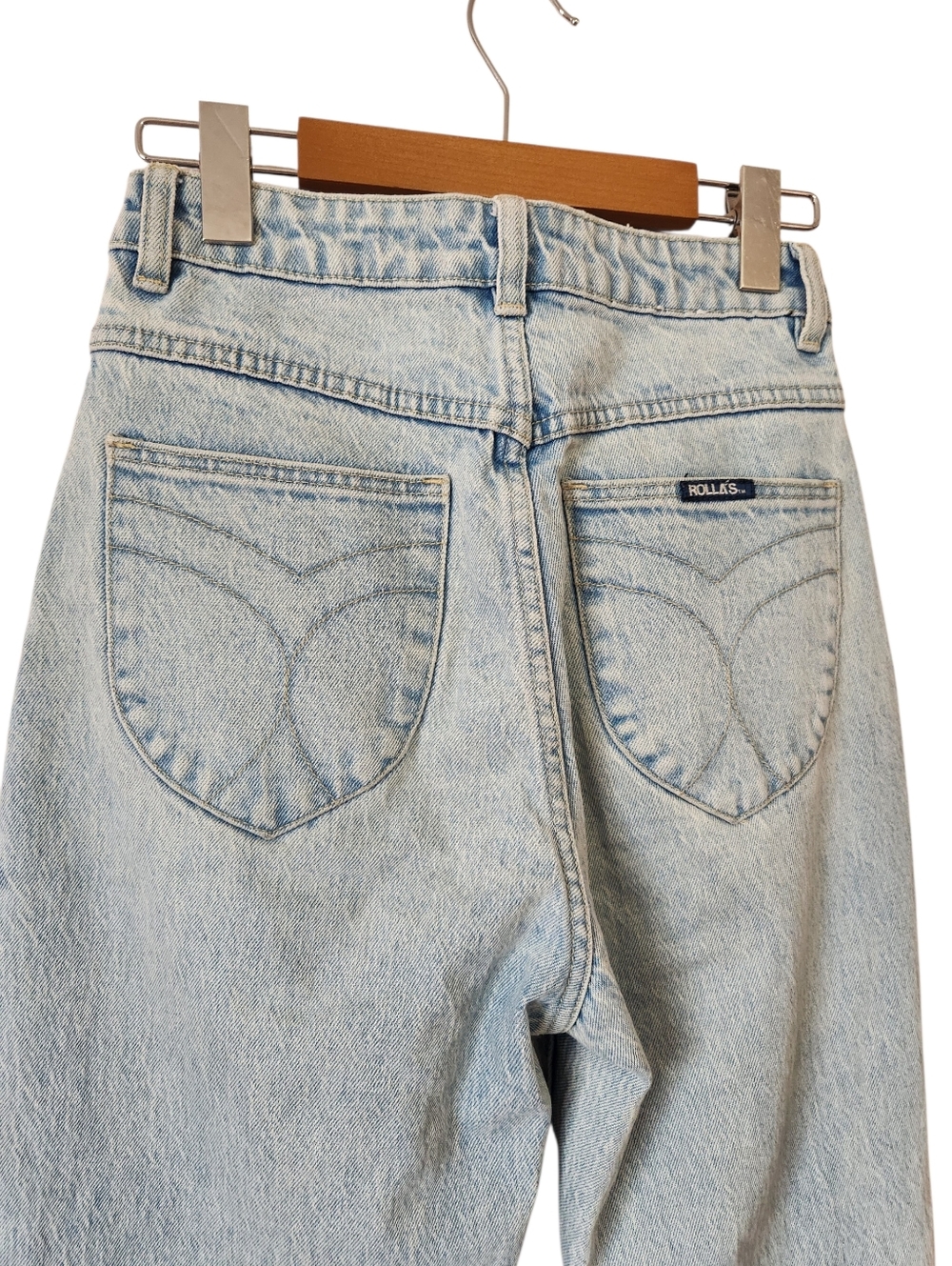 Rolla's Dusters High Rise Slim Jeans G'Day Mate Light Wash Size 25 Mom Jean EUC - Picture 4 of 9